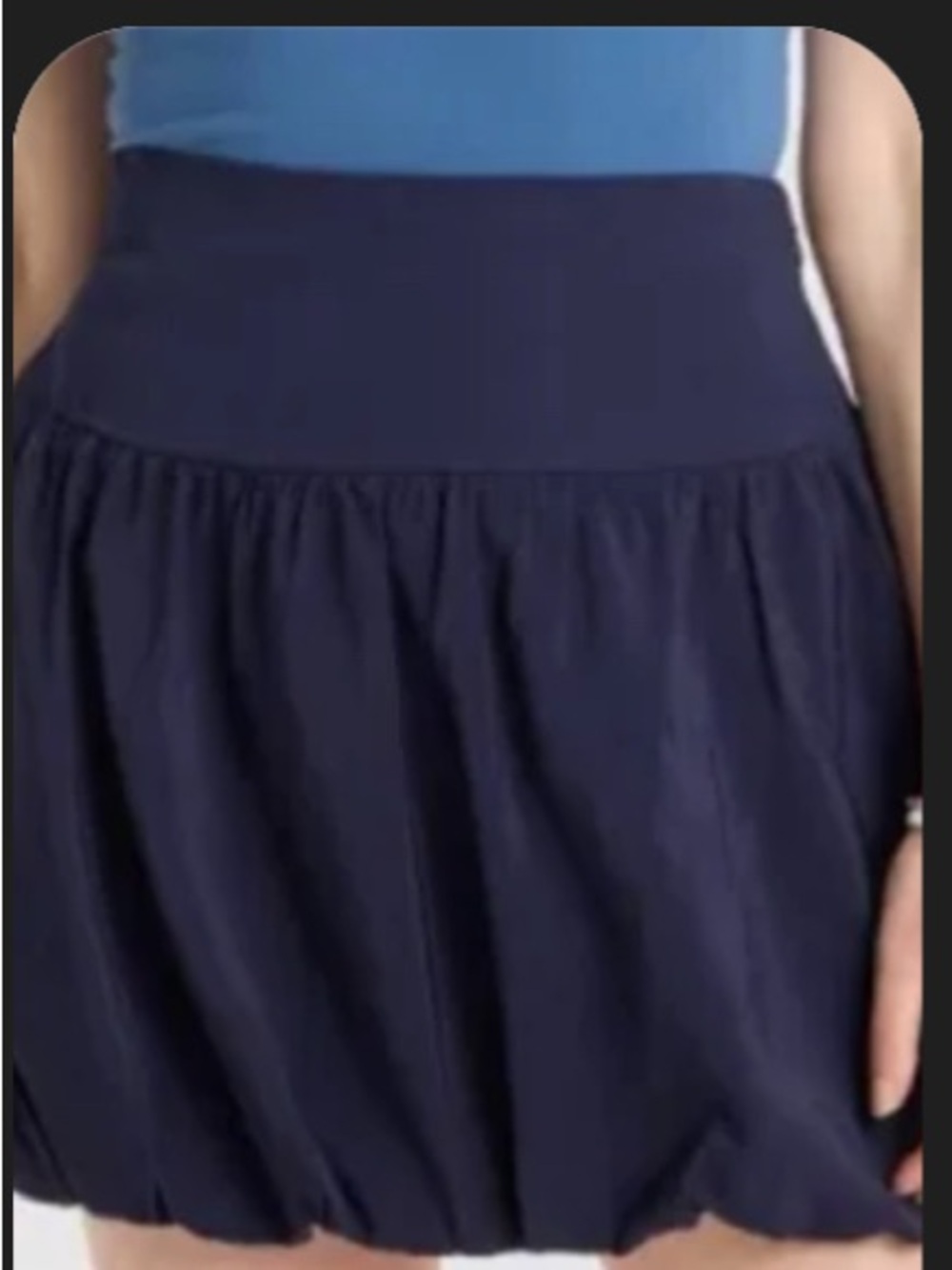 a new day Navy Bubble Hem Mini Skirt